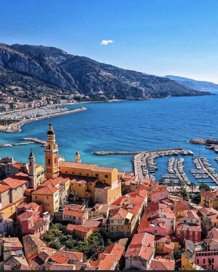 Le Vigia-Vue Mer-Terrasse-Climatisation-Parking Menton Exteriér fotografie