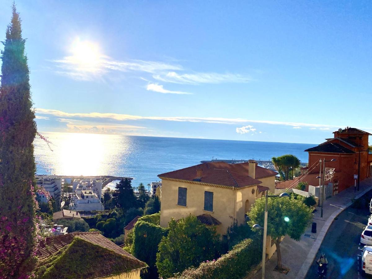 Le Vigia-Vue Mer-Terrasse-Climatisation-Parking Menton Exteriér fotografie